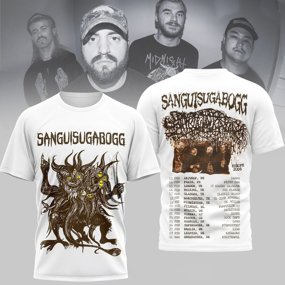 Sanguisugabogg 2026 Tour T-Shirt Sanguisugabogg Merch Birthday Gift For Fans