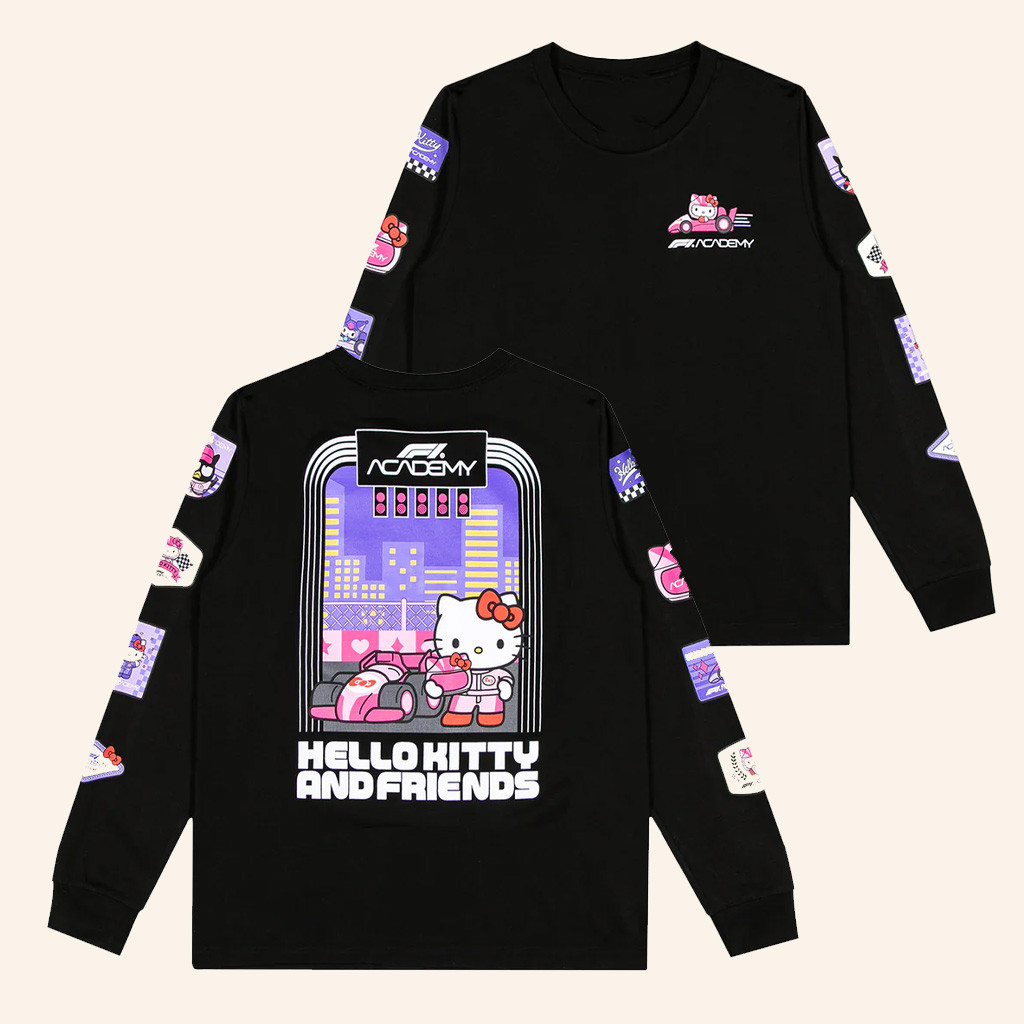 Sanrio Merch Hello Kitty And Friends X F1 Academy Long Sleeve Shirt Gifts For Wife