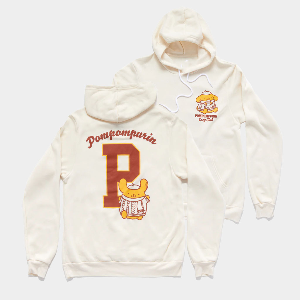 Sanrio Merch Pompompurin Cozy Club Hoodie Birthday Gift For Friends-1
