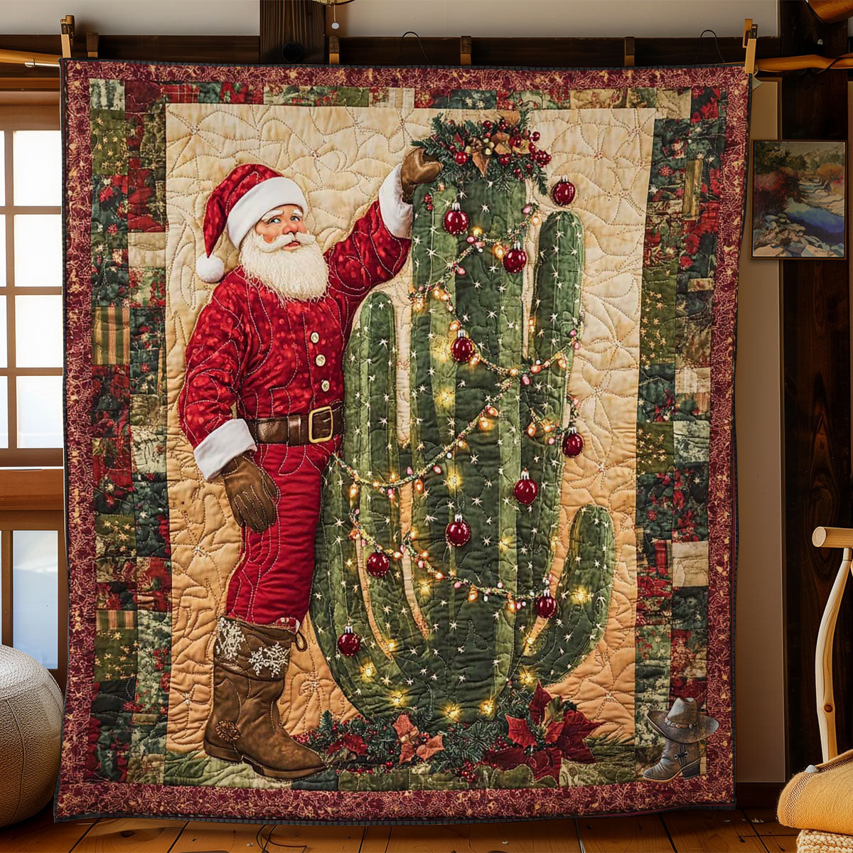 Santa And Cactus Magic Throws And Blankets Christmas Presents For Father In Law