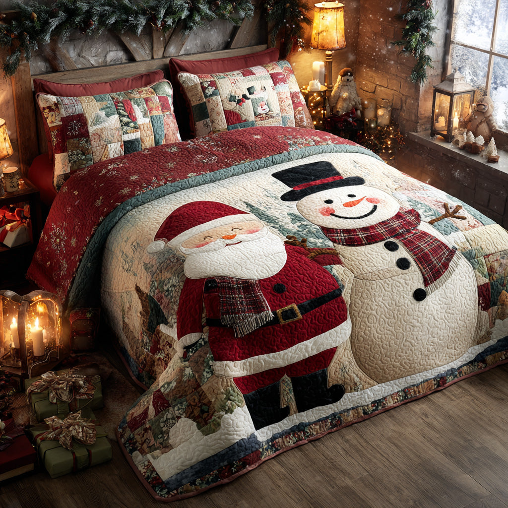Santa Big Hug Quilted Bedding Set Best Holiday Duvet Covers Christmas Gift Ideas For Mom