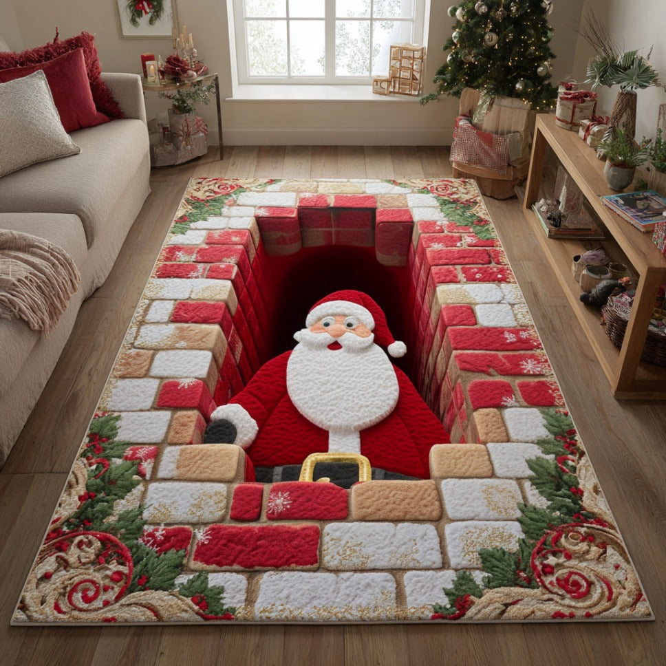 Santa Chimney Area Rug Front Door Idea Christmas Gifts To Give Grandparents