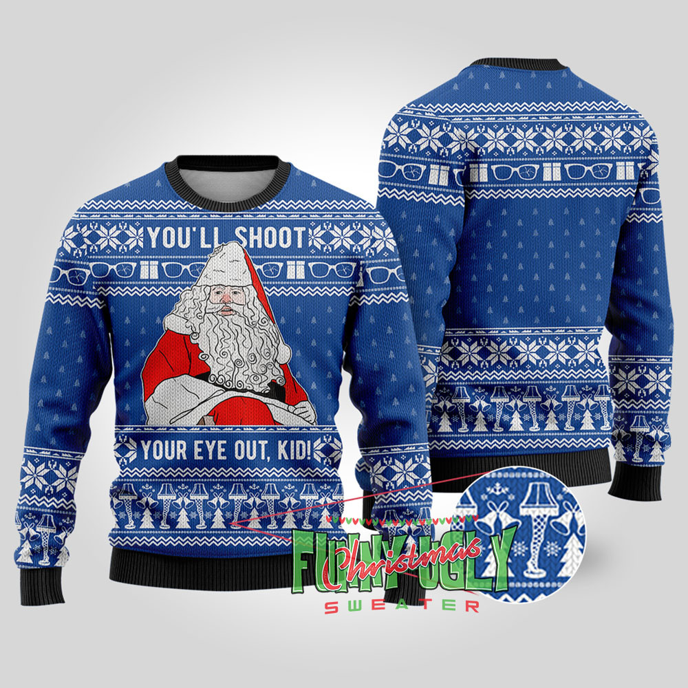 Santa Claus A Christmas Story Christmas Sweater Royal Popular Holiday Gift Merch for Everyone