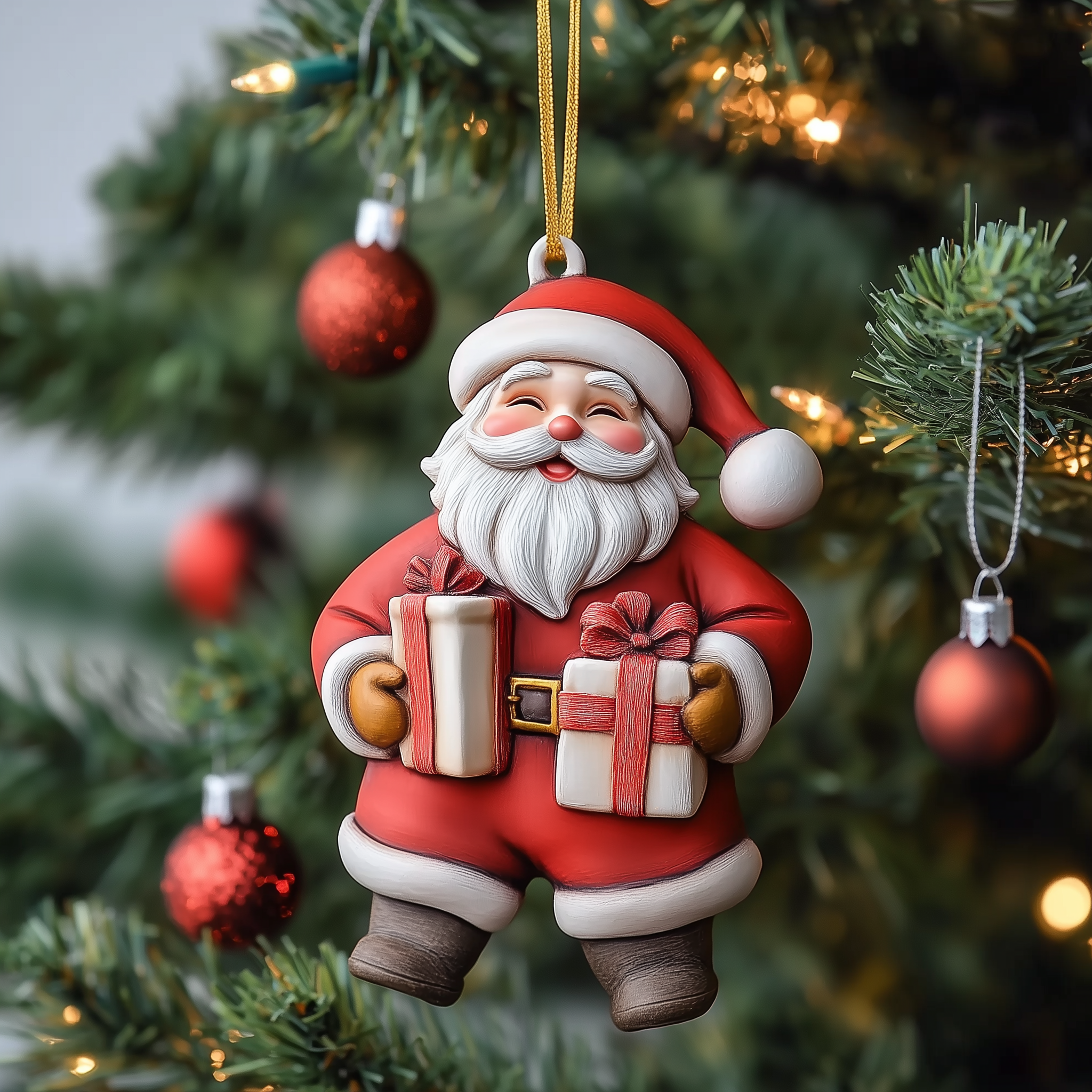 Santa Claus Acrylic Ornament Unique Christmas Gift