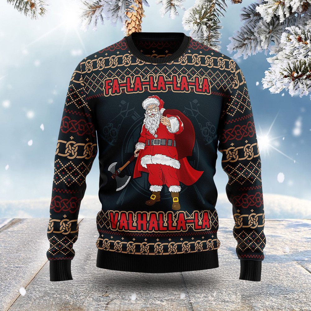 Santa Claus Fa La La La La Christmas Ugly Sweater Xmas Themed Christmas Presents
