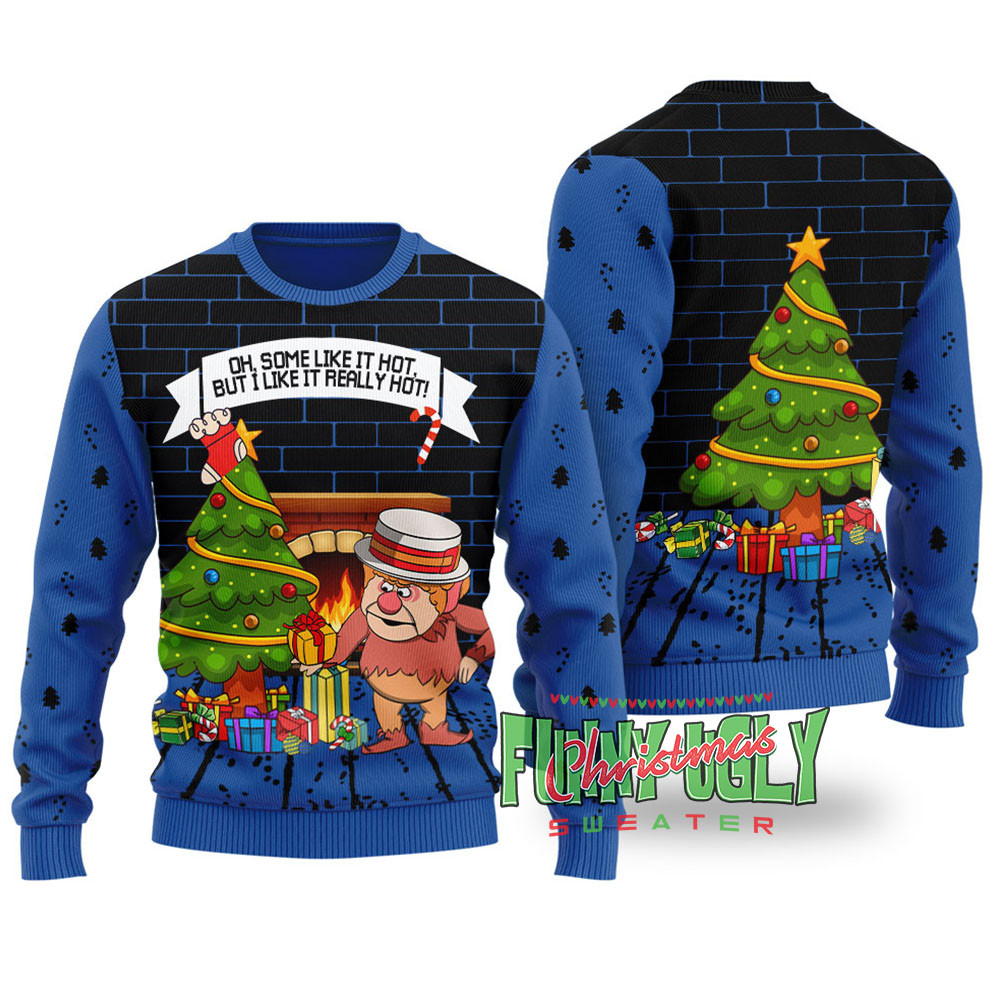 Santa Claus Heat Miser Funny Christmas Sweater Royal Trendy Winter Sweatshirt for Cozy Moments