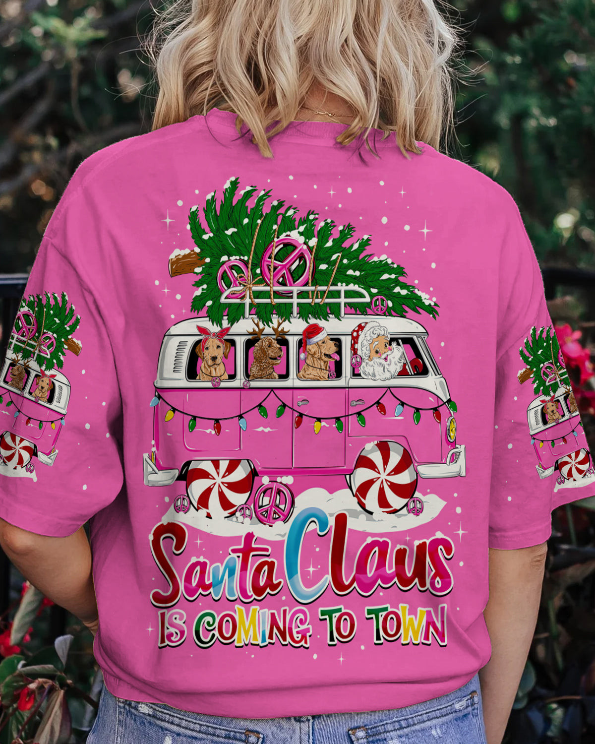 Santa Claus Is Coming Christmas T-Shirt Cute Xmas Dog Apparel Holiday Dog Person Gifts