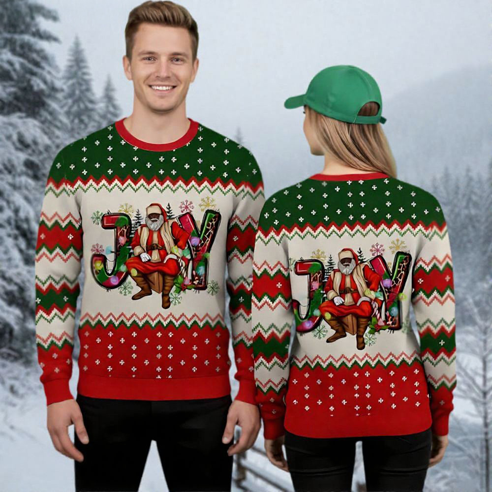Santa Claus Joy Ugly Christmas Sweater Christmas Outfits Funny Secret Santa Gifts