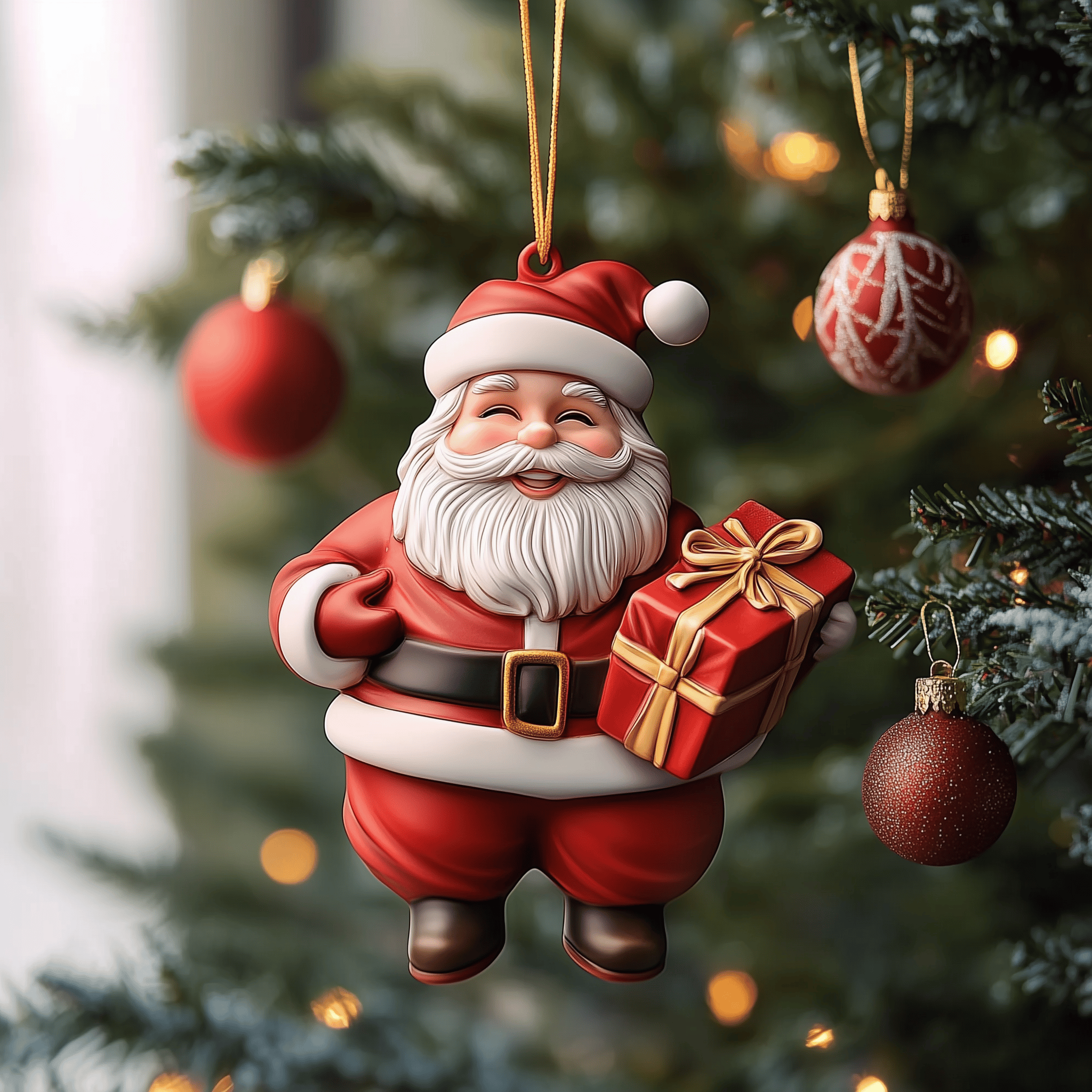 Santa Claus Mica Ornament Transform Your Tree with Ornaments Full of Holiday Cheer