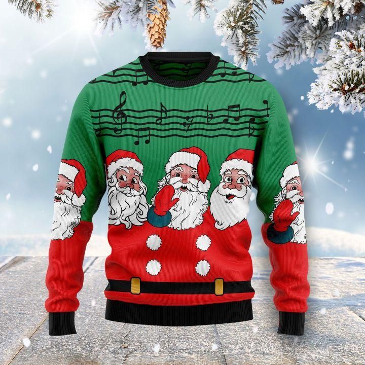 Santa Claus Song Ugly Christmas Sweater Nice Xmas Sweater Holiday Presents For Her