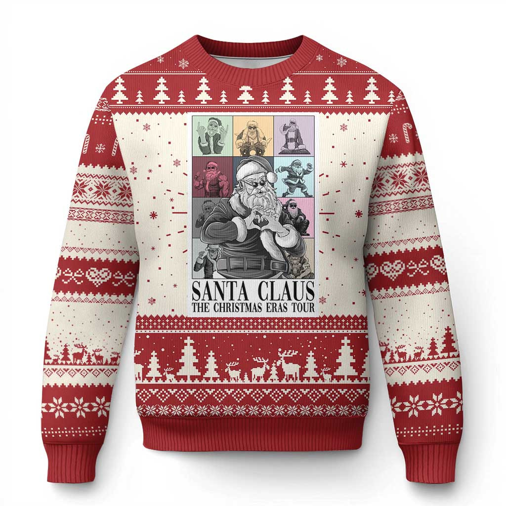Santa Claus The Christmas Eras Tours Ugly Christmas Sweater Cozy Xmas Sweater Santa Gifts