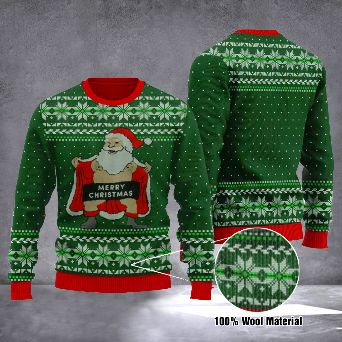 Santa Claus Ugly Christmas Sweater Funny Santa Xmas Sweater Clothing Gifts For Him