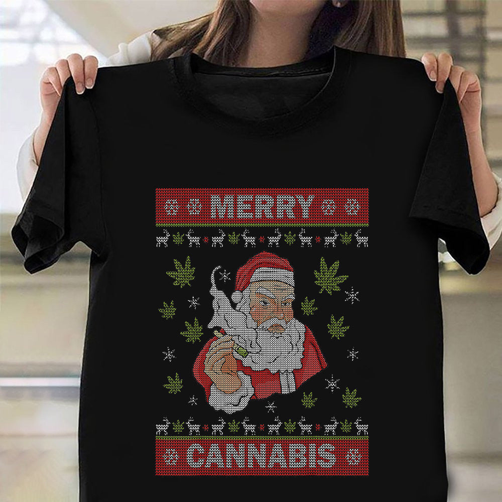 Santa Clause Weed Merry Cannabis Ugly Christmas Sweater 420 T-Shirt Xmas Ideas 2024 Santa Clause Weed Merry Cannabis Ugly Christmas Sweater 420 T-Shirt Xmas Ideas 2024