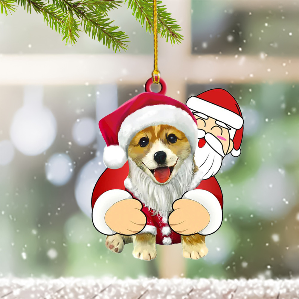 Santa Corgi Christmas Ornament Corgi Christmas Tree Ornaments Best Gifts For 2024