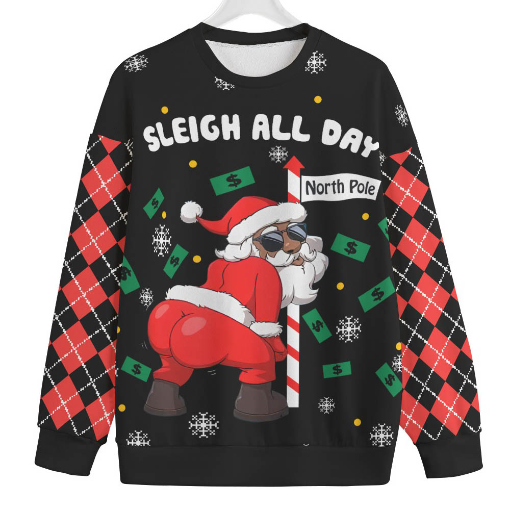 Santa Dancing North Pole Big And Tall Xmas Sweaters Perfect Merch Gift for the Christmas Season