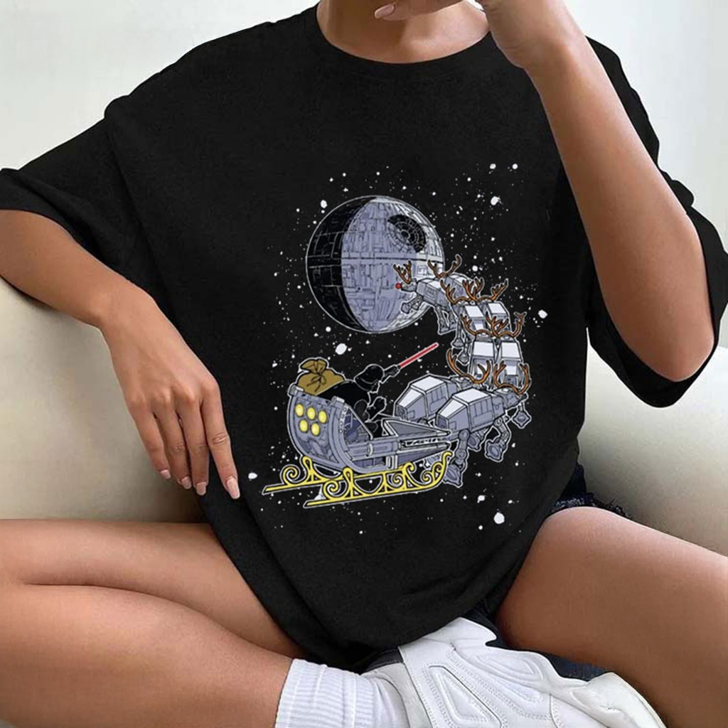 Santa Darth Vader Sleigh Ride Star Wars Christmas T-Shirt Merry Xmas Shirt Gifts For Friends Santa Darth Vader Sleigh Ride Star Wars Christmas T-Shirt Merry Xmas Shirt Gifts For Friends