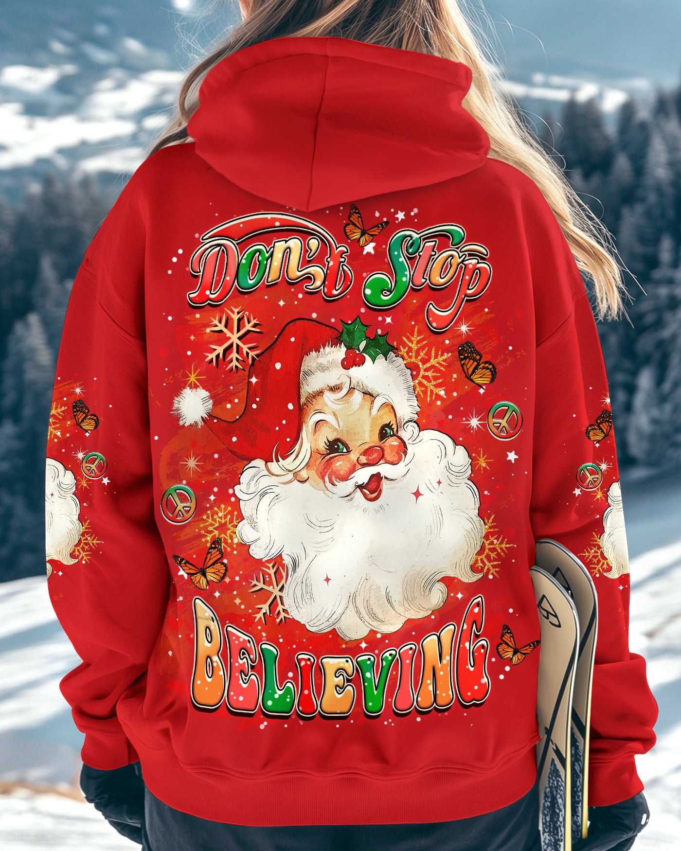Santa Don't Stop Believing Christmas Lovely Santa Xmas Clothing Hopeful Presents For Him