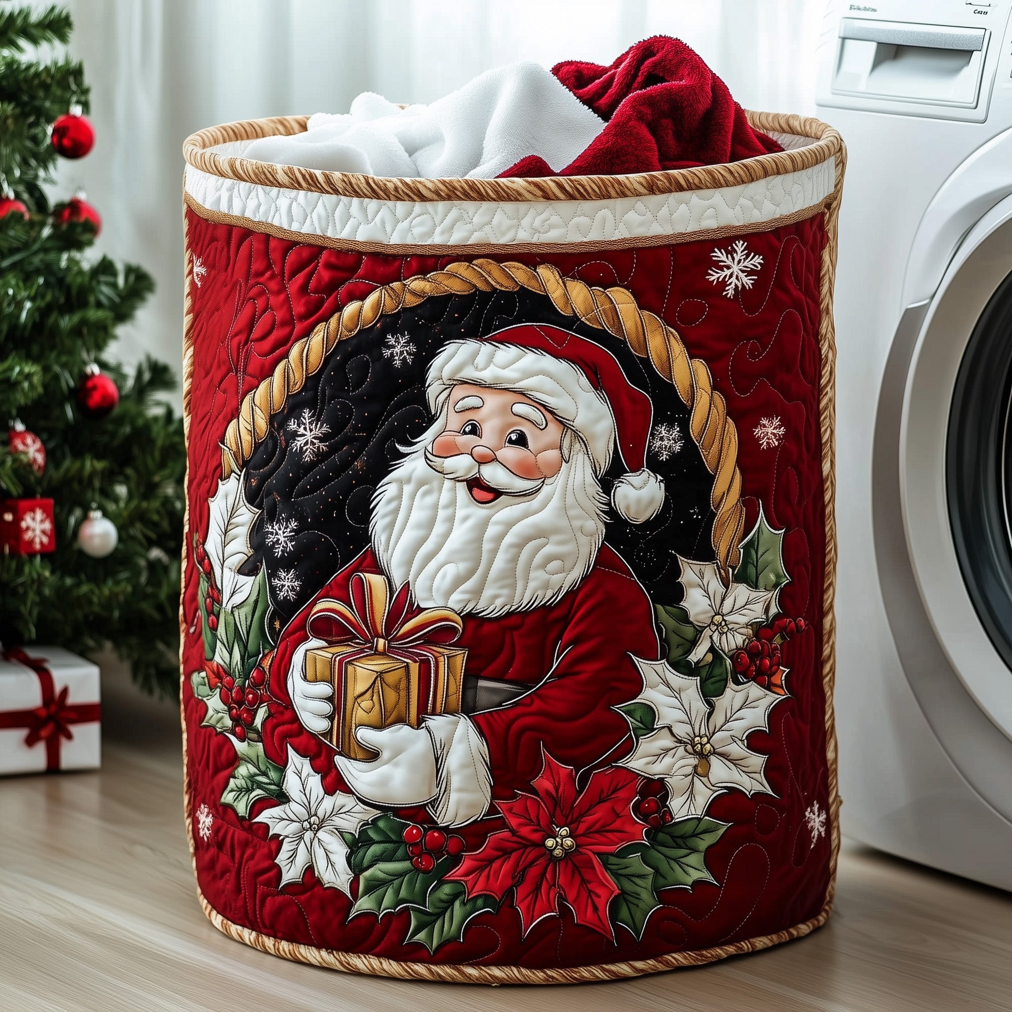 Santa Dream Quilted Laundry Basket The Snowman Christmas Gifts