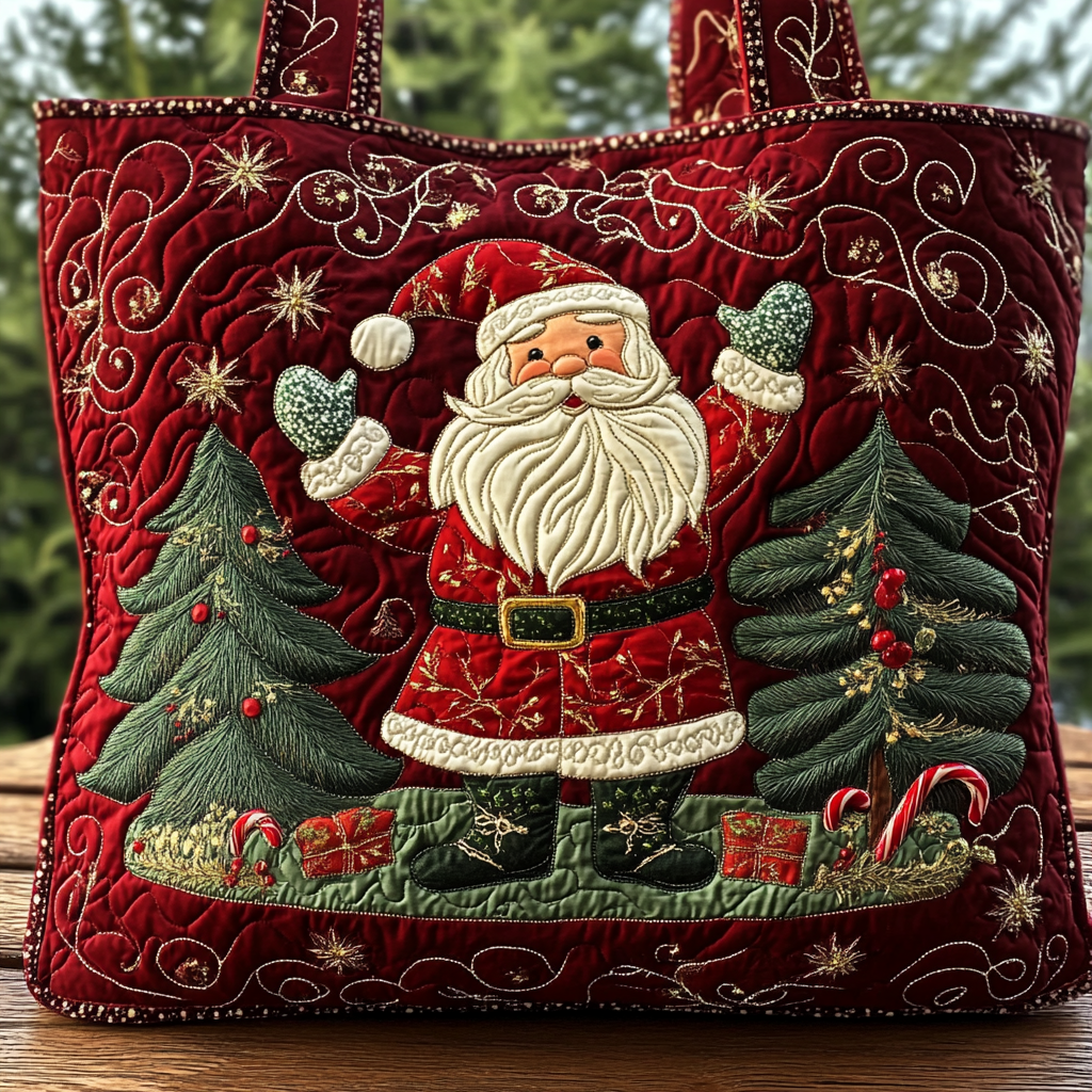 Santa Dream Quilted Tote Bag Best Secret Santa Gifts