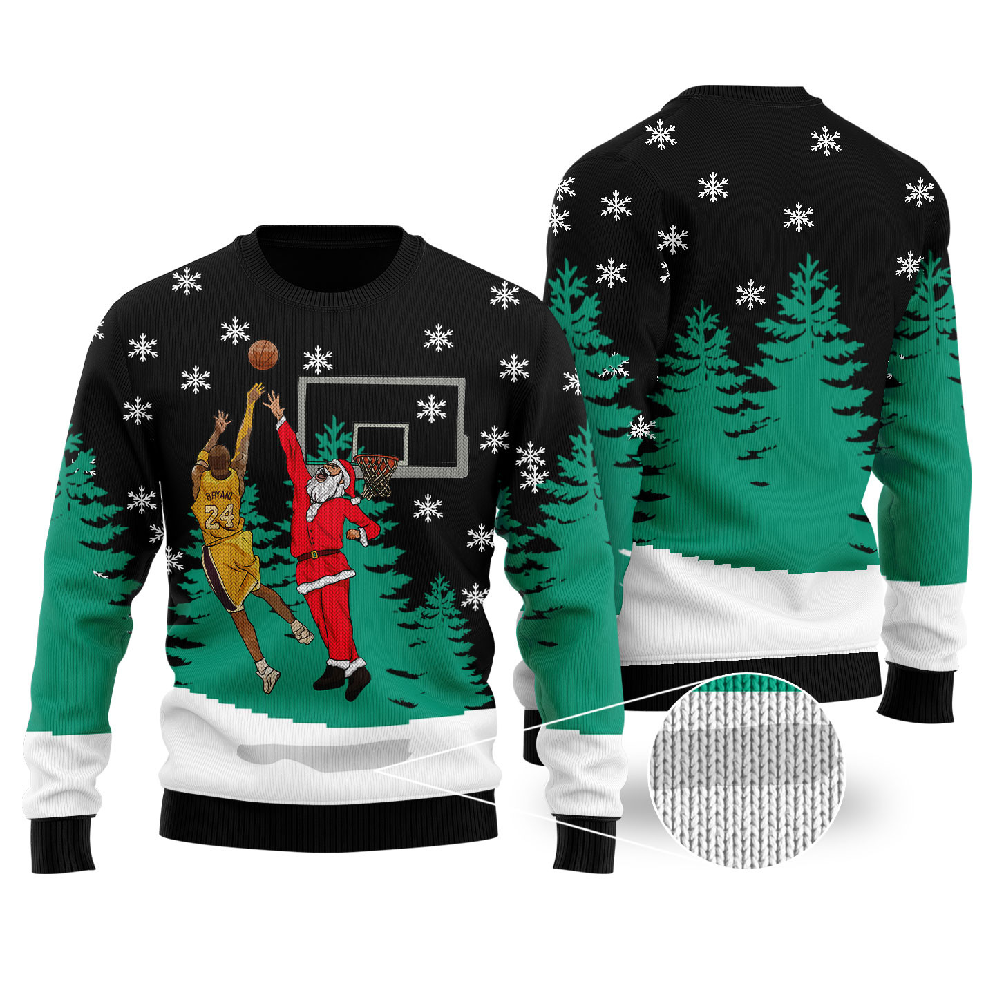 Santa Funny Basketball Ugly Christmas Sweater Thoughtful Winter Gift Merch for Special Moments