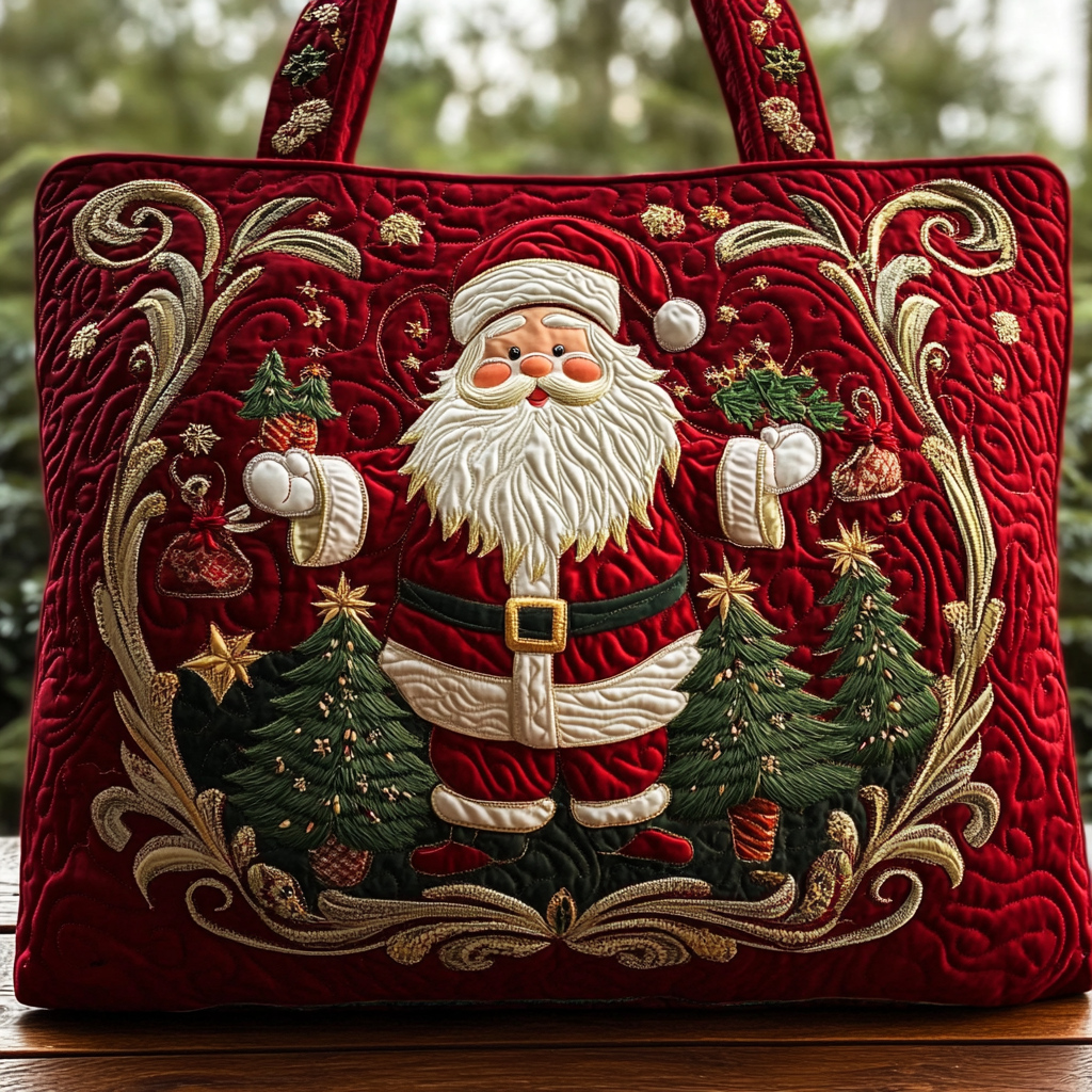 Santa Gift Quilted Tote Bag Secret Santa Gifts For Her