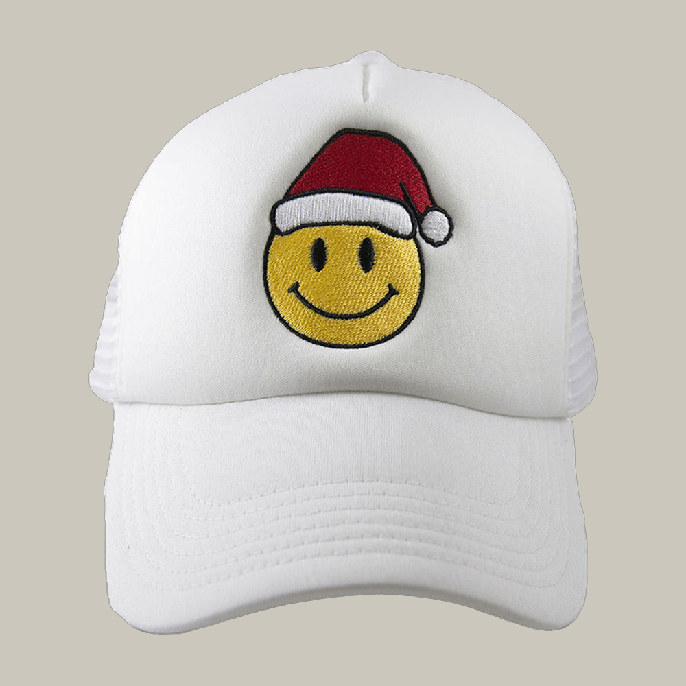 Santa Happy Face Noel Hat Art Foam Trucker Hat Holiday Katydid Unique Gift Ideas