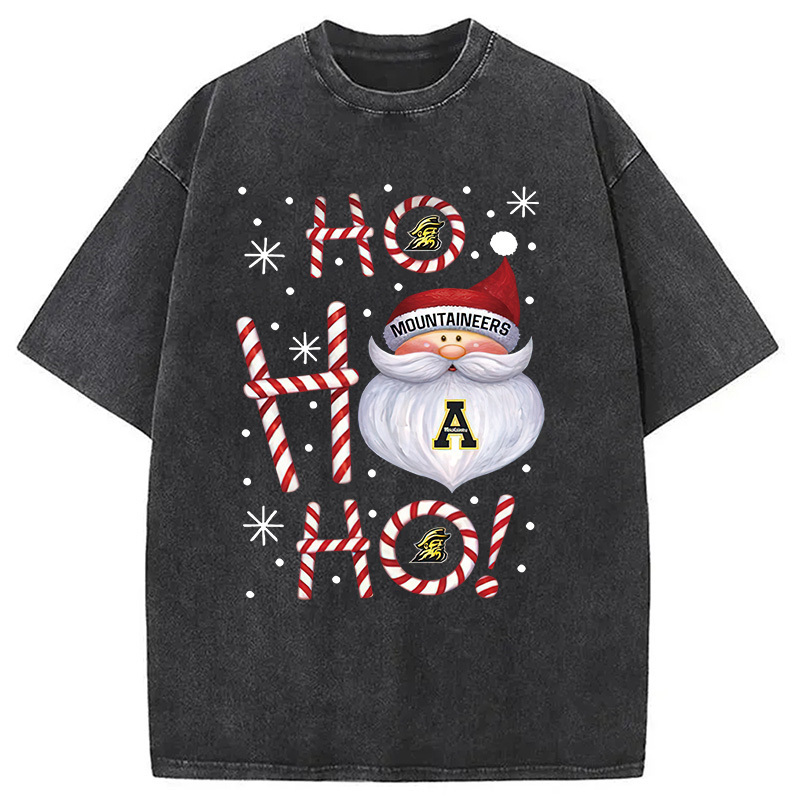 Santa ho ho ho Christmas Washed T-Shirt Trendy Everyday Casual Outfit Gifts For Besties