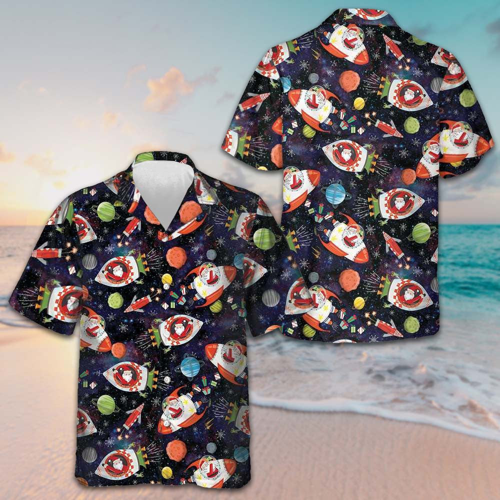 Santa In Outer Space Hawaiian Shirt Matching Christmas Shirts Gifts For Brother Santa In Outer Space Hawaiian Shirt Matching Christmas Shirts Gifts For Brother
