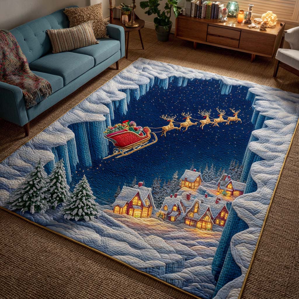 Santa Journey Area Rug Christmas Entryway Decor Son In Law Christmas Presents
