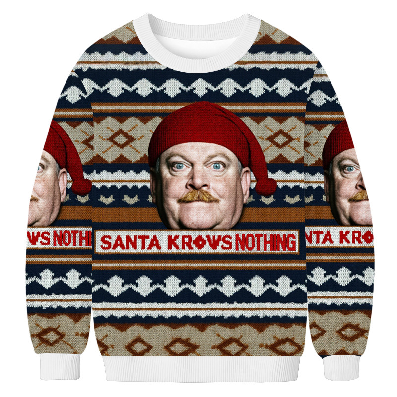Santa Knows Nothing Christmas Ugly Sweater Holiday Apparel Secret Santa Gifts