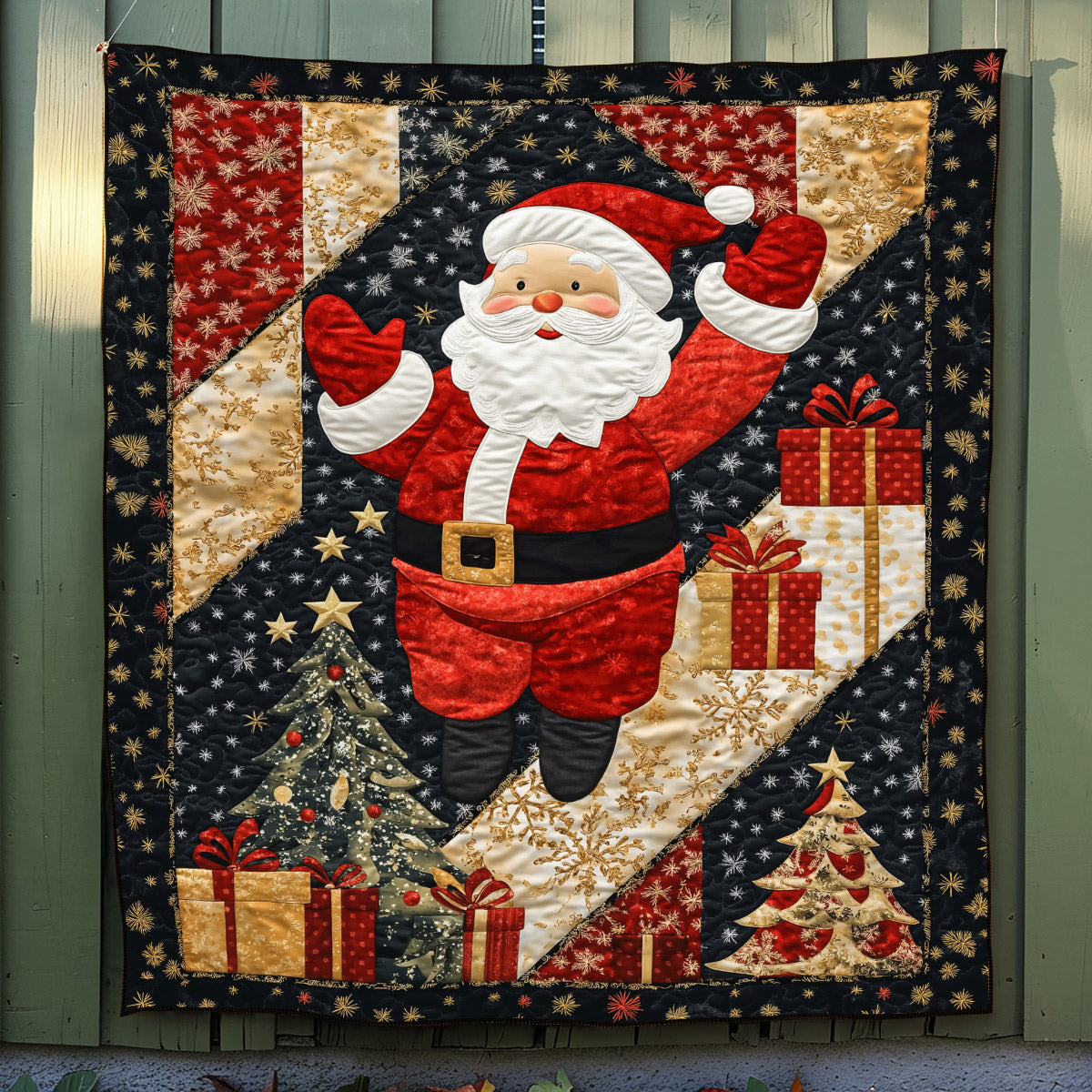 Santa Merry Magic Quilted Blanket Romantic Christmas Gifts