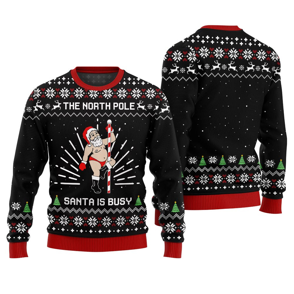 Santa North Pole Dancer Funny Ugly Sweater Christmas Merch Gift That Brings Joy and Warmth