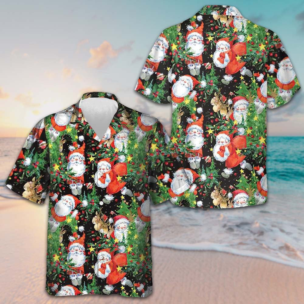 Santa Pattern Hawaiian Shirt Merry Christmas Funny Shirt Gifts For Family Santa Pattern Hawaiian Shirt Merry Christmas Funny Shirt Gifts For Family