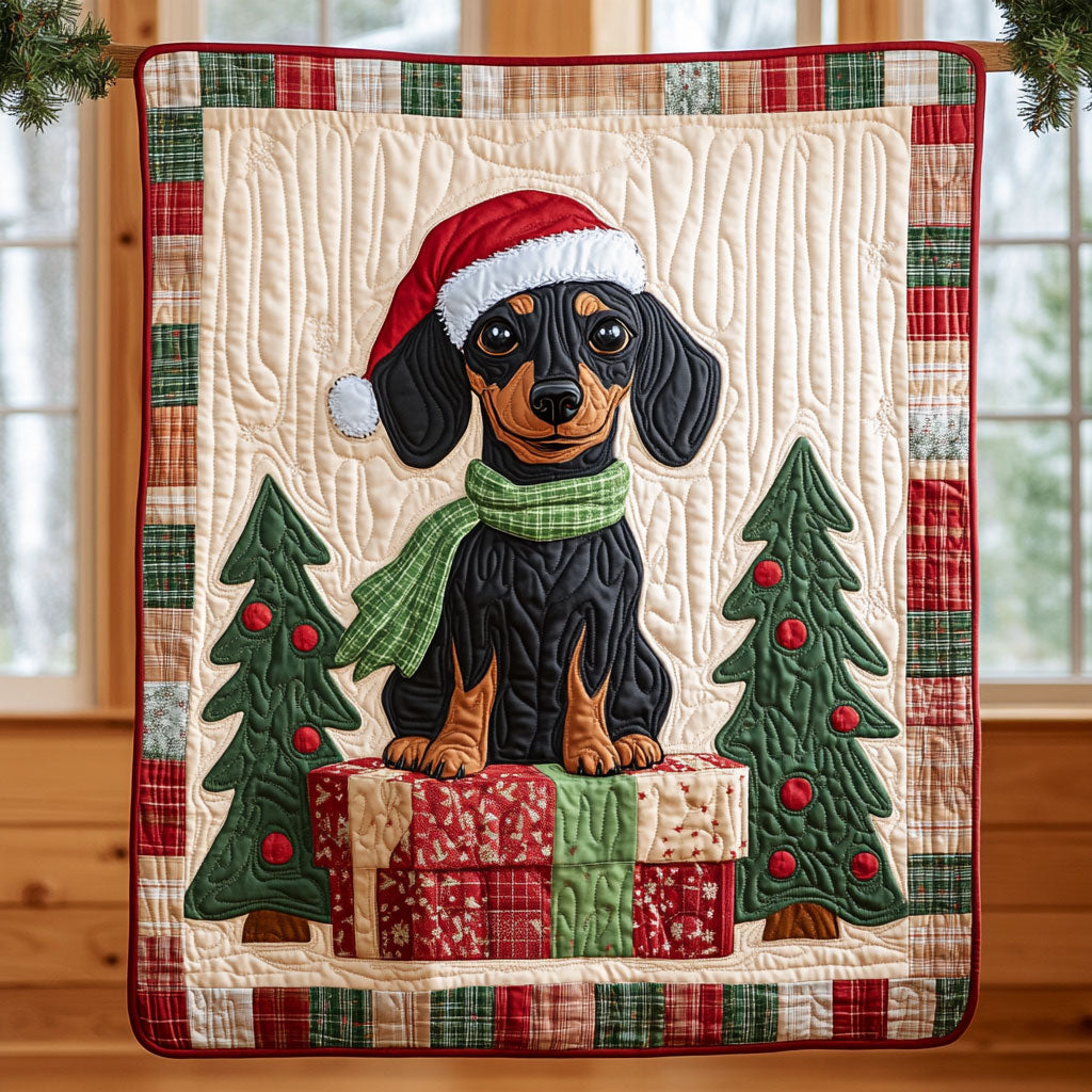 Santa Pup Quilt Soft Quilt Blanket to Add Style and Warmth