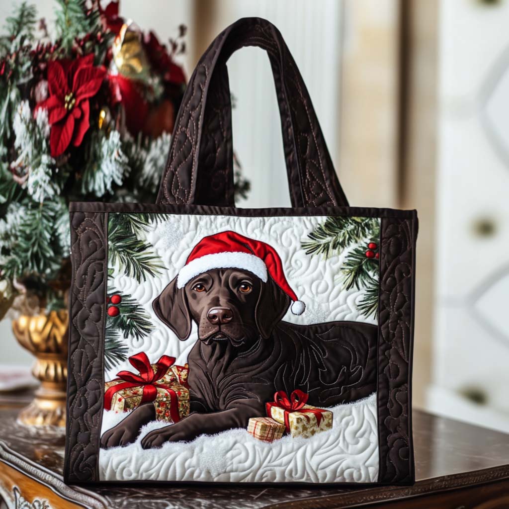 Santa Pup Quilted Tote Bag Great Gifts For Dog Owners