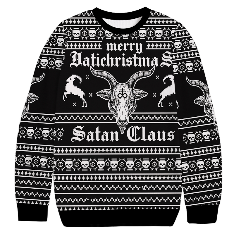Santa Satan Claus Christmas Ugly Sweatshirt Christmas Party Novelty Sweater Gift Ideas Santa Satan Claus Christmas Ugly Sweatshirt Christmas Party Novelty Sweater Gift Ideas