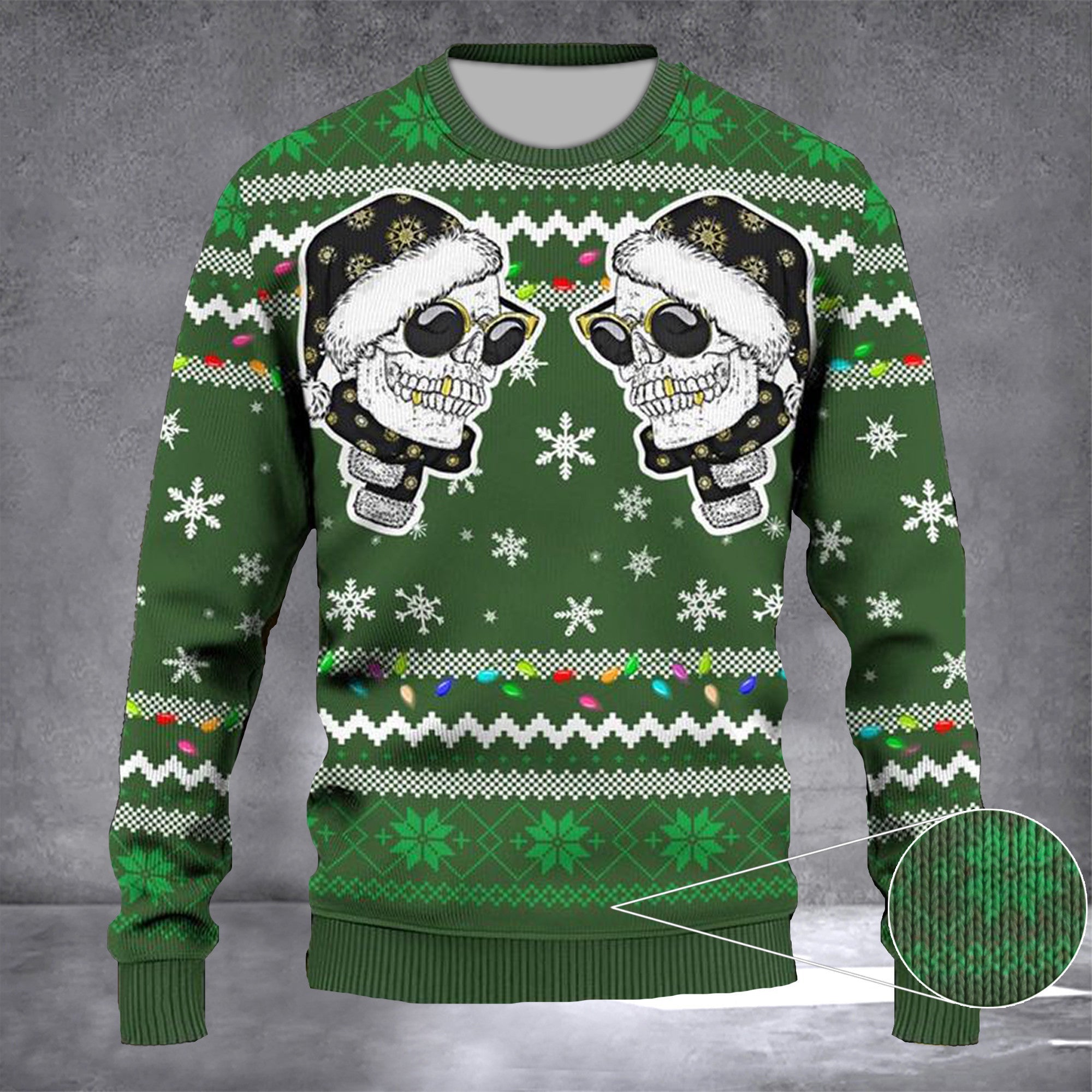 Santa Skull Twins Ugly Christmas Sweater Xmas Christmas Gifts For Twin Brother Sister Santa Skull Twins Ugly Christmas Sweater Xmas Christmas Gifts For Twin Brother Sister
