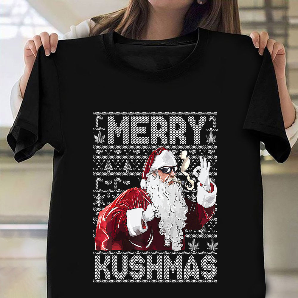 Santa Smoking Merry Kushmas Ugly Christmas Sweater T-Shirt Xmas Gift Ideas 2024 Santa Smoking Merry Kushmas Ugly Christmas Sweater T-Shirt Xmas Gift Ideas 2024