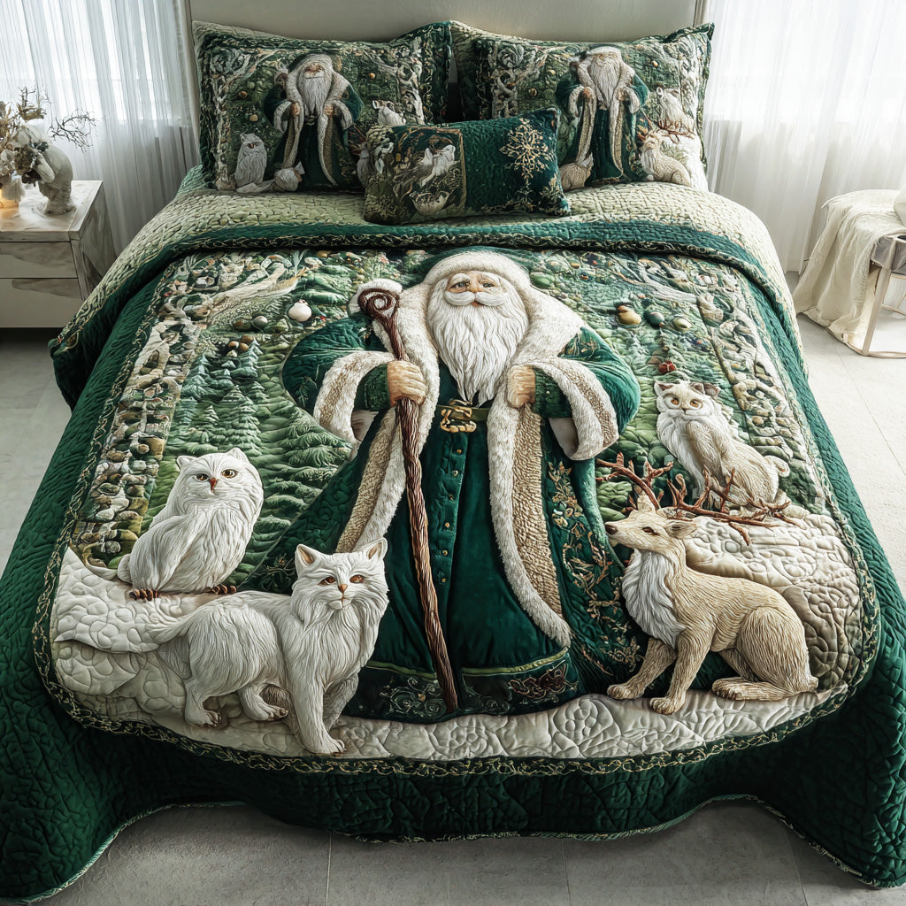 Santa Snow Path Quilted Bedding Set Best Holiday Duvet Covers Christmas Gift Ideas For Relatives