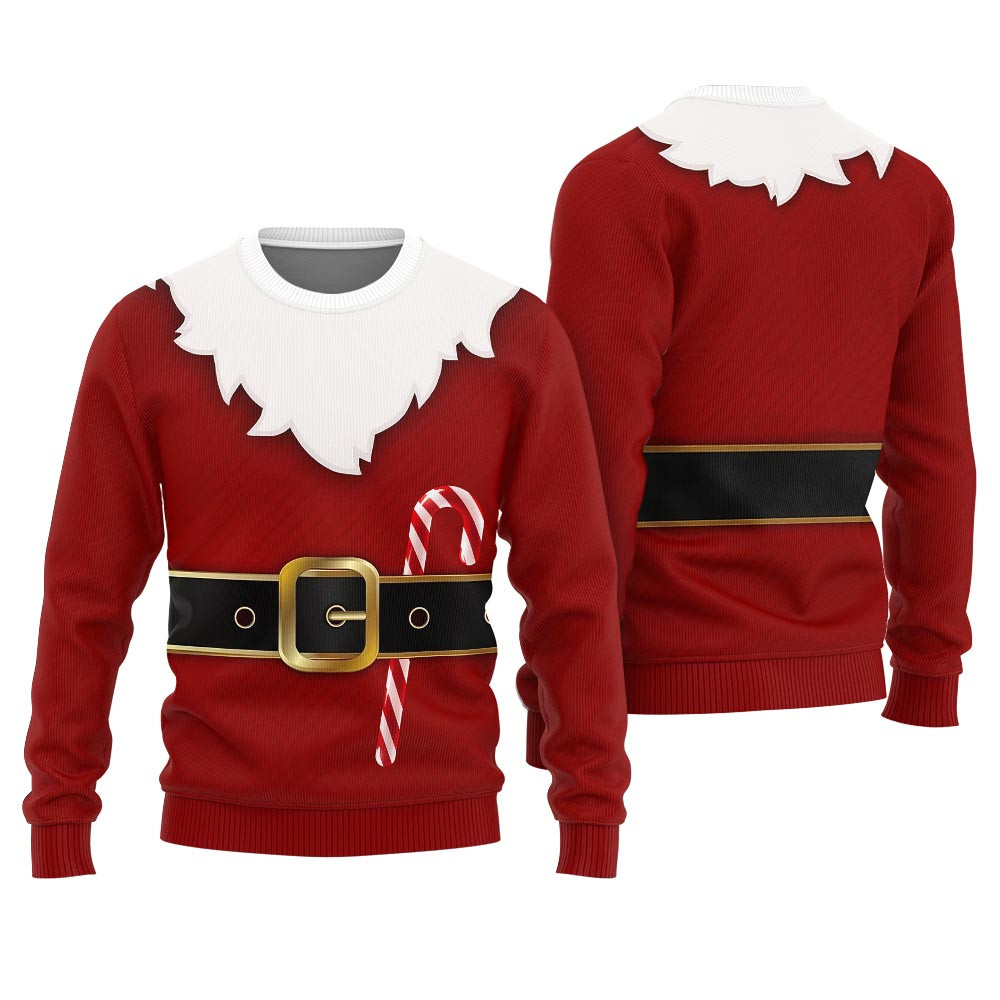 Santa Suit Ugly Christmas Sweater Lovely Christmas Sweater Gift for Mom or Grandma