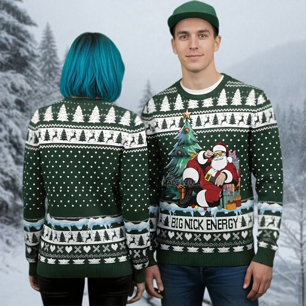 Santa Ugly Christmas Sweater Big Nick Energy Hilarious Christmas Sweaters Gifts For Her