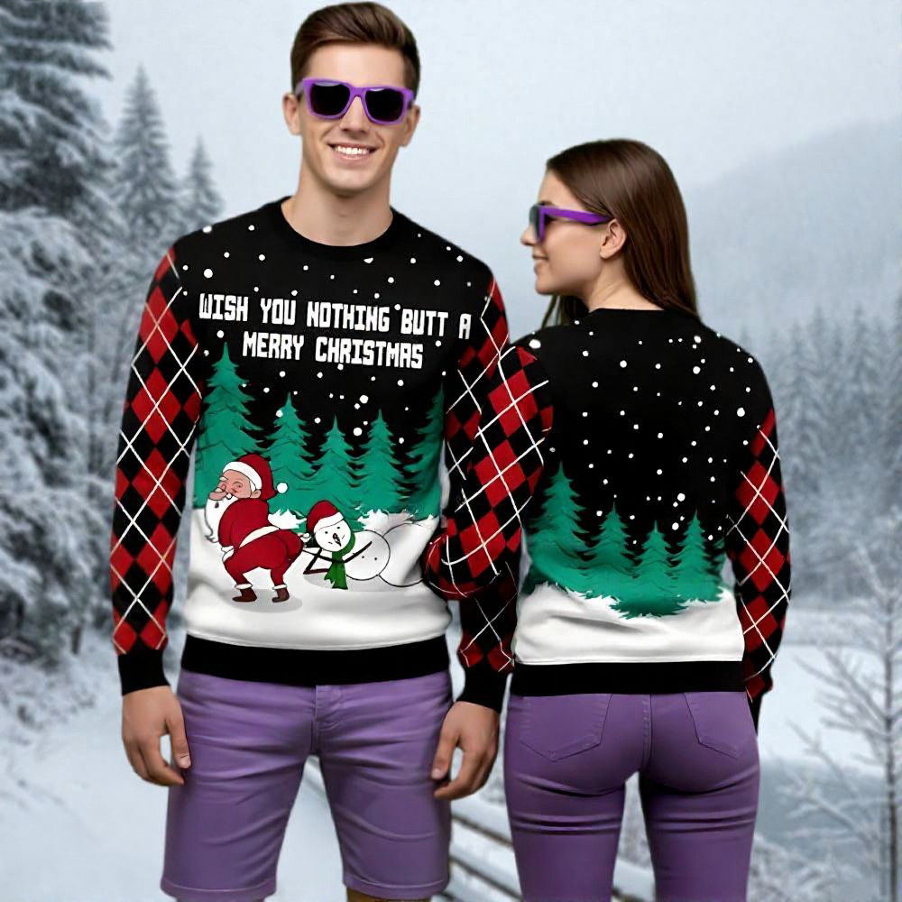 Santa Ugly Christmas Sweater Hilarious Christmas Sweaters Funny Xmas Gifts