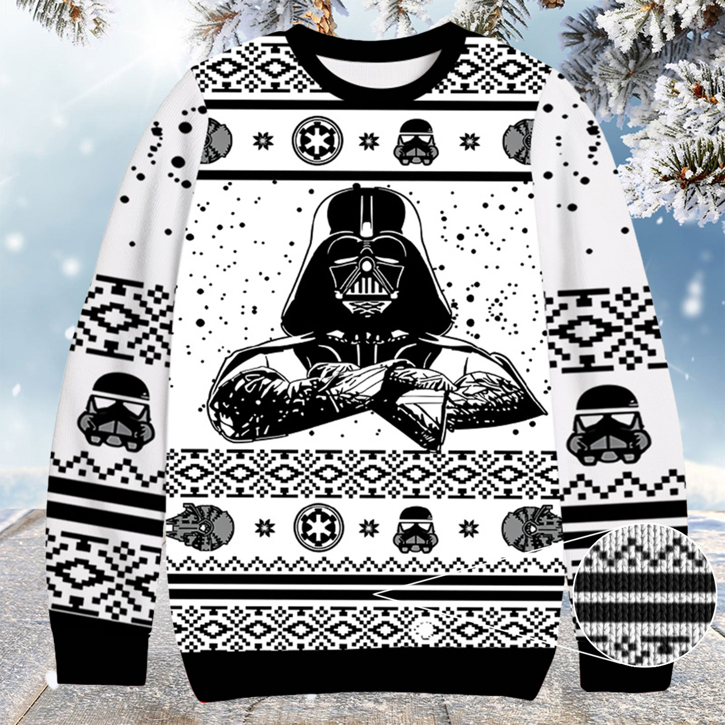 Santa Vader Christmas Ugly Sweater Merry Xmas Clothes Cool Gift Ideas For Brother
