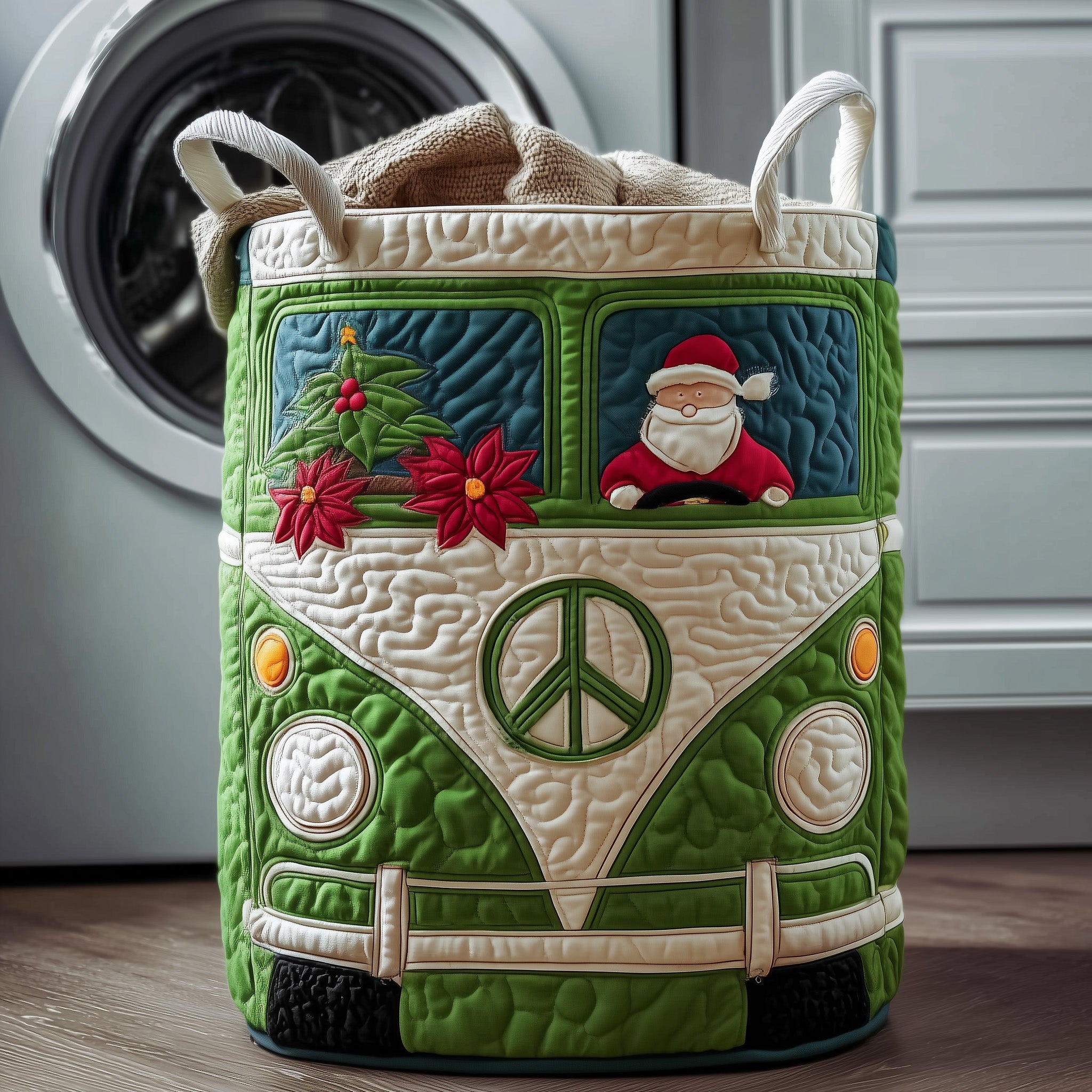 Santa Van Quilted Laundry Basket Funny Secret Santa Gift Ideas