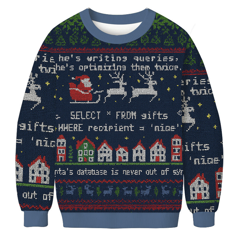 Santa's Database Never Out Of Sync Christmas Ugly Sweater Christmas Outfits Xmas Gifts For Him