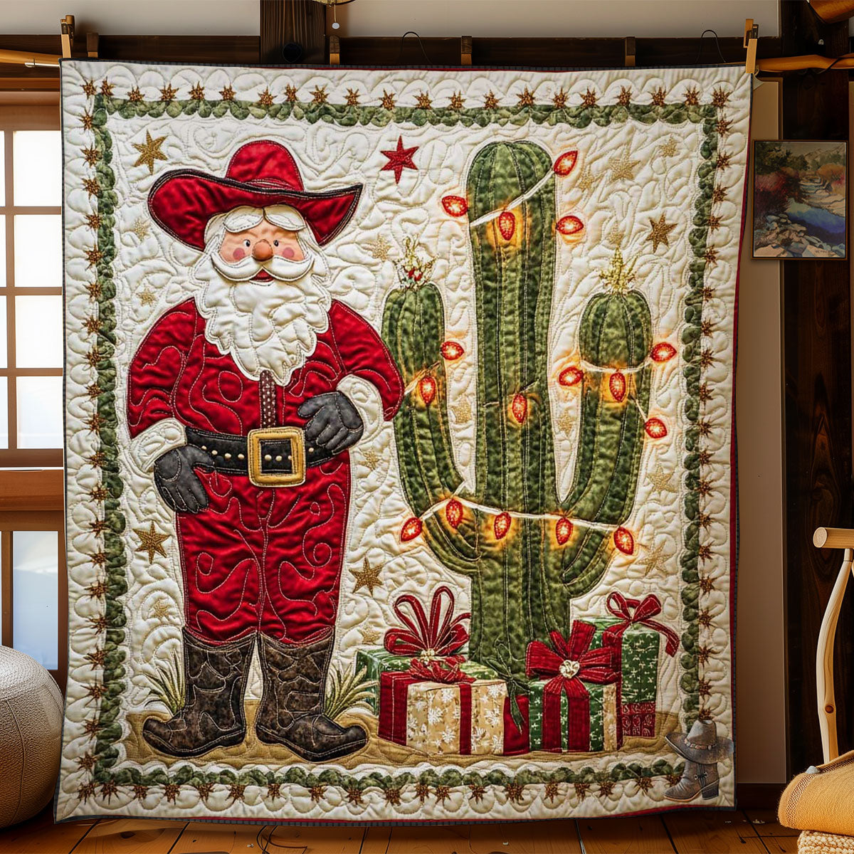 Santas Desert Charm Quilt Ultra-Soft Quilt Blanket for Hotel-Like Experience