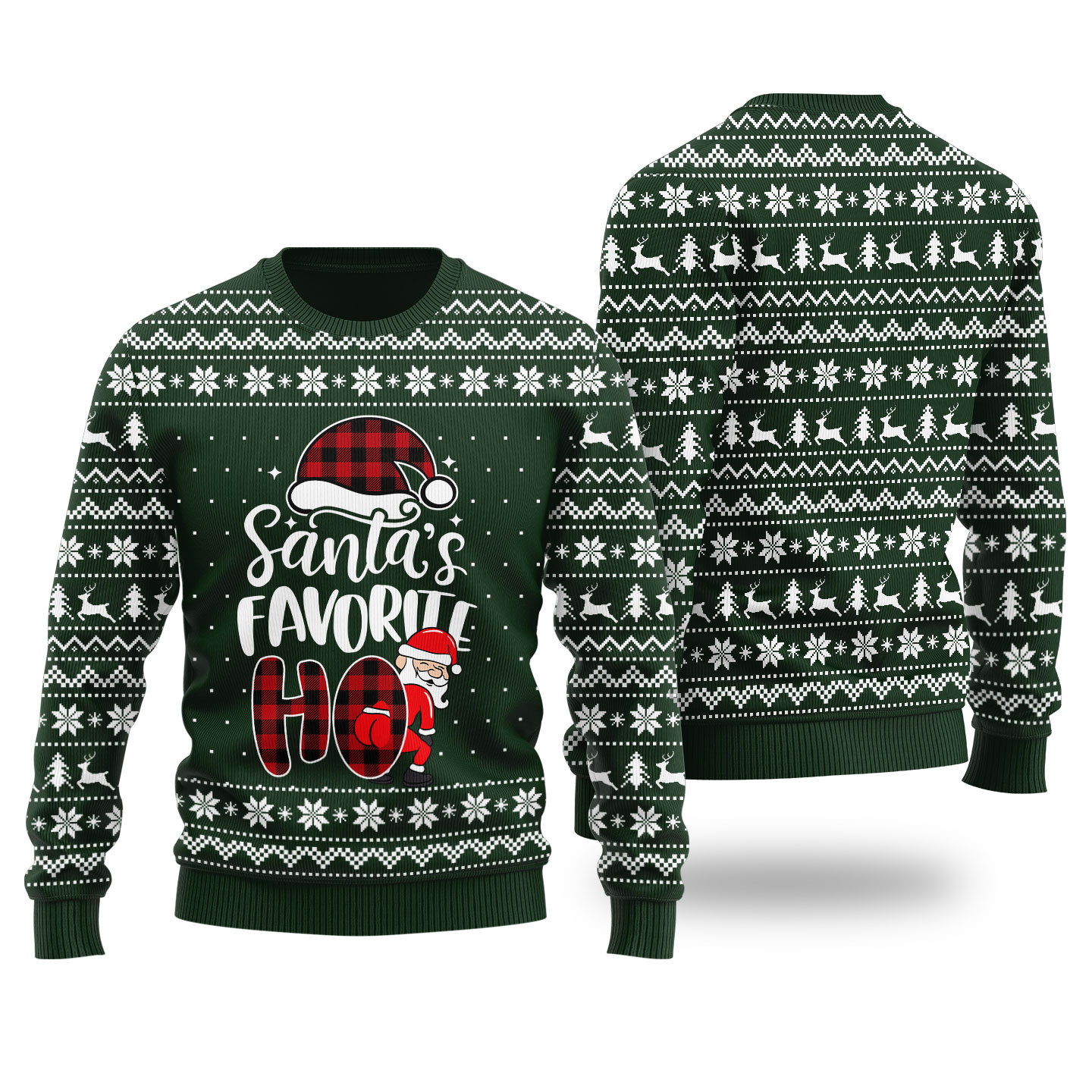 Santas Favorite Ho Funny Christmas Sweater Personalized Christmas Sweatshirt Gift for Family