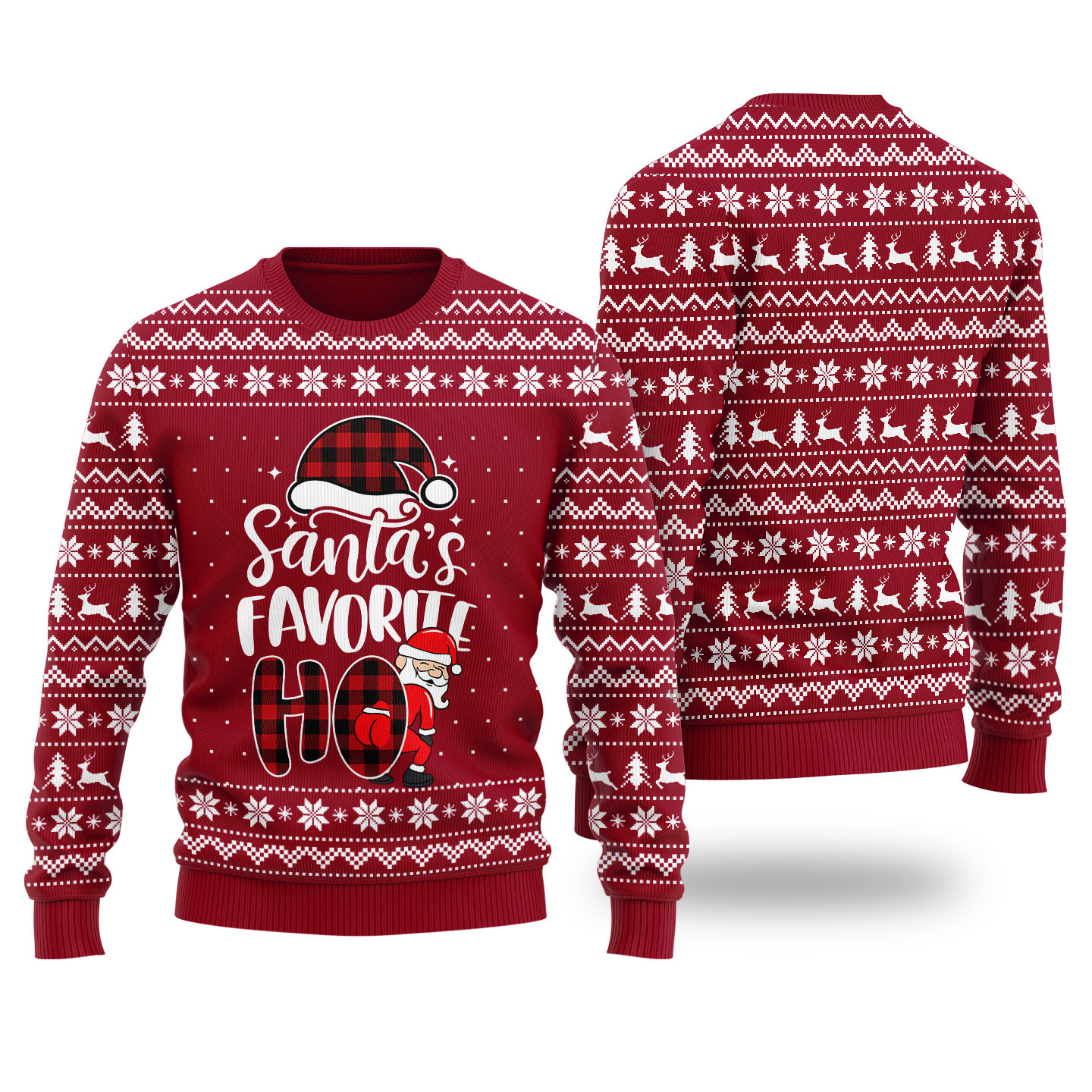 Santas Favorite Ho Holiday Sweater Women Christmas Merch Gift That Brings Joy and Warmth