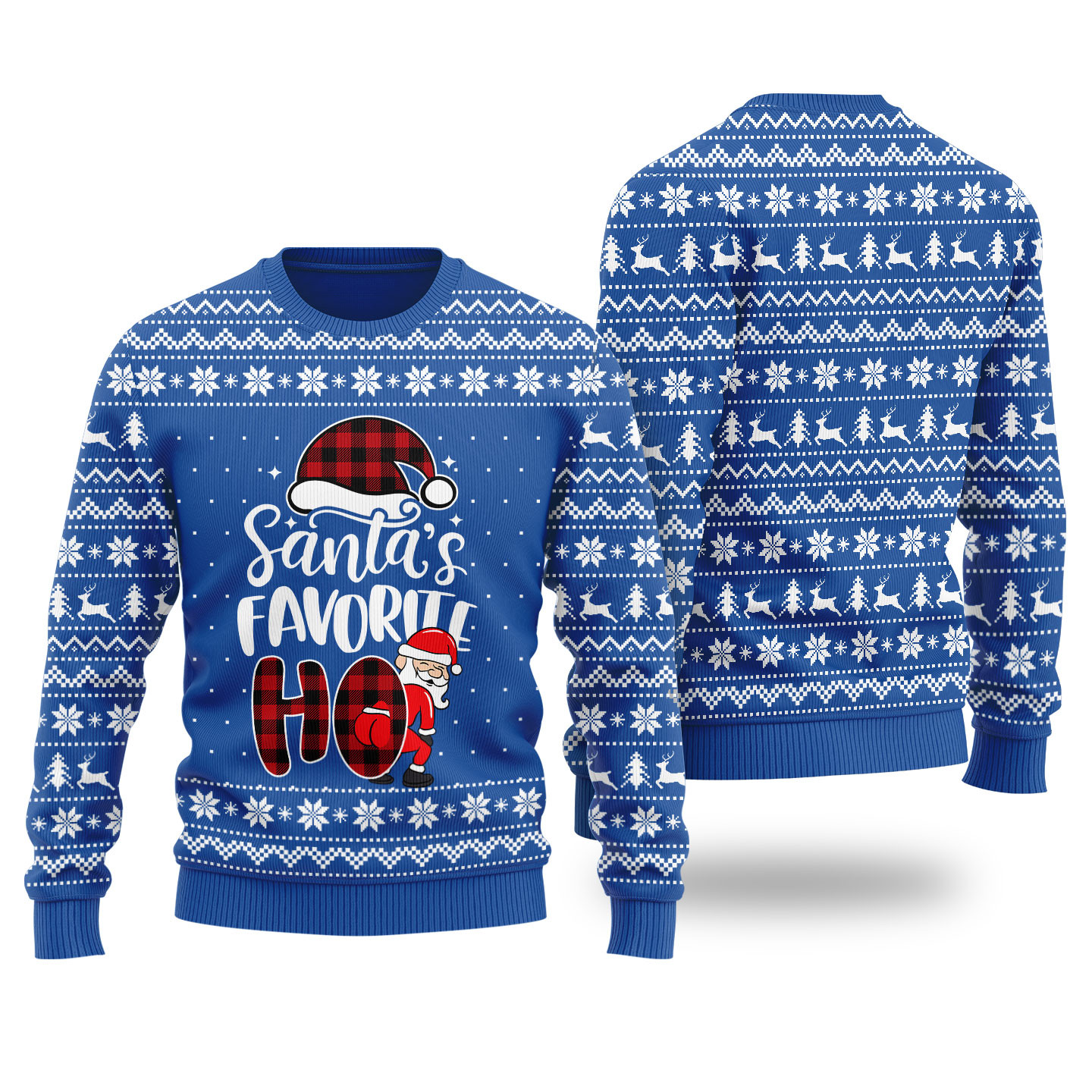 Santas Favorite Ho Mens Ugly Sweater Personalized Christmas Sweatshirt Gift for Family