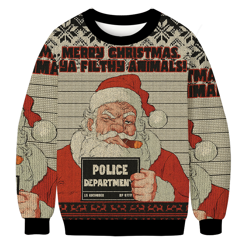 Santa's Mugshot Christmas Ugly Sweatshirt Christmas Party Novelty Sweater Gift Ideas Santa's Mugshot Christmas Ugly Sweatshirt Christmas Party Novelty Sweater Gift Ideas